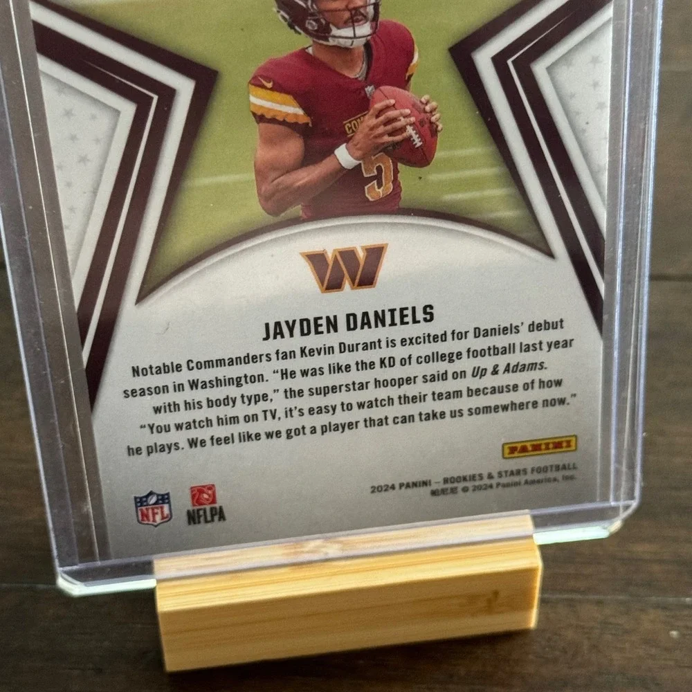Panini Rookies & Stars Football Card Jayden Daniels Burgundy 2024 RC #148